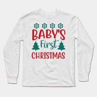 Babys First Christmas Long Sleeve T-Shirt